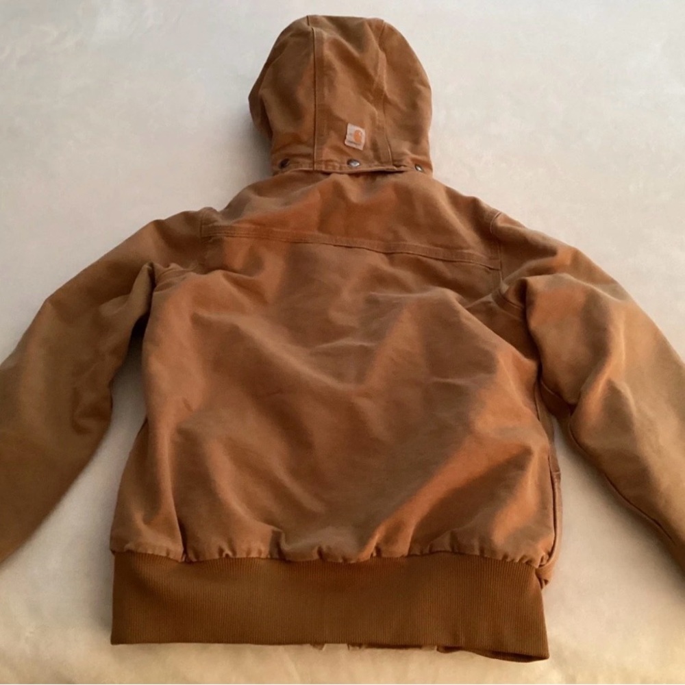 Vintage Carhartt Wildwood Sherpa-Lined Duck Jacket Sz Small - Removable hood - Picture 6 of 13
